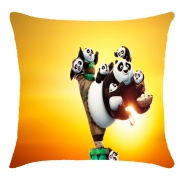 Подушка 3Д Панда кунг-фу з дітлахами